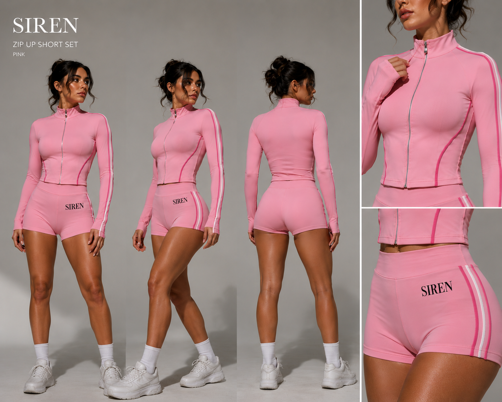 Siren Zip Up Short Set- PREORDER