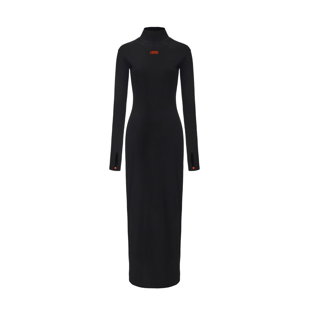 Lian High Neck Open Back Maxi Dress