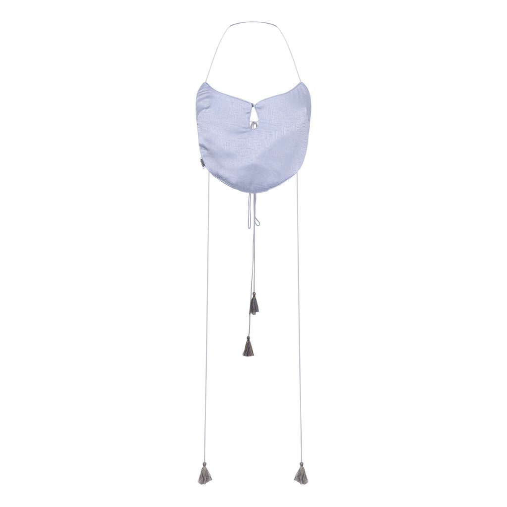 Dong Cropped Reversible Apron Top Periwinkle/Blue